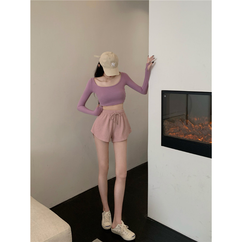 Ženske kratke hlače Ljetne visoke elastične vezice Donji dio za spavanje Fitness Trčanje Jednostavno Sigurnosno donje rublje Cool Udobno