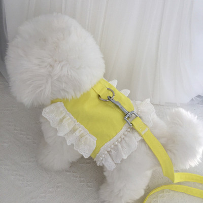 Pet Lace Pearl Chest Strap Traction Maltese Bear Dog To Go Out Στήθος και πλάτη Ρούχα Μικρά και μεσαία σκυλιά Καλοκαιρινή γάτα Teddy