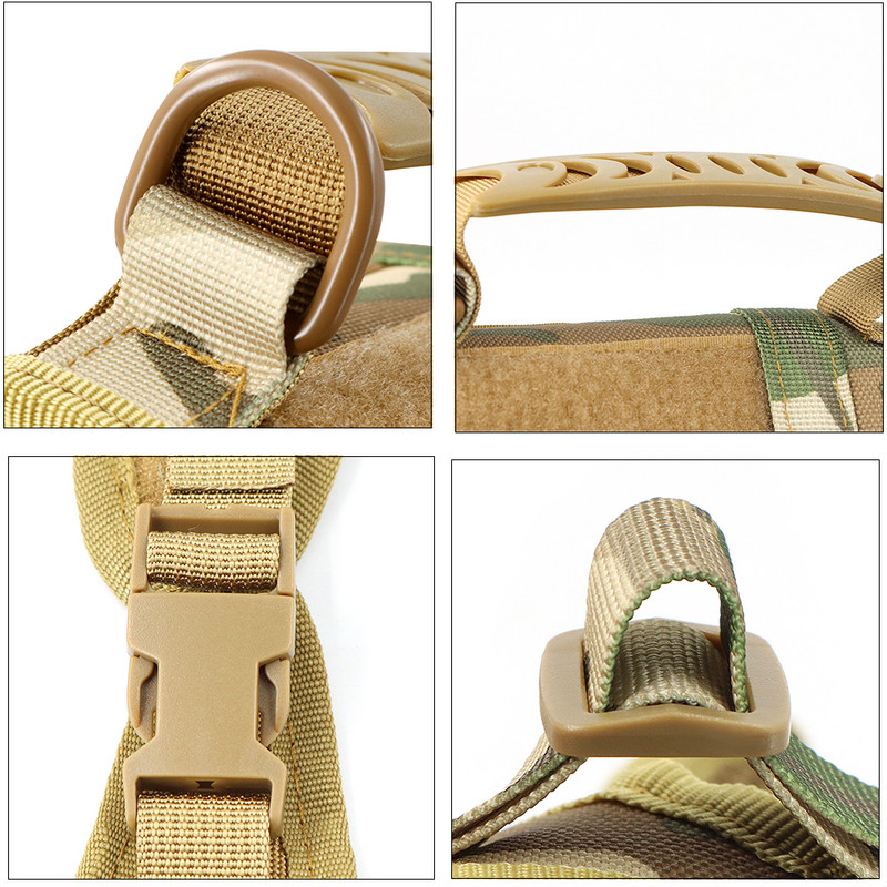 Taktiniai kačių diržai mažam šuniui Reguliuojama kačiuko K9 liemenė su pleistru, skirtu karinės tarnybos šuns darbo mokymui