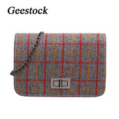 Γυναικεία τσάντα Geestock 2020 Nylon καρό τσάντες χιαστί Fashion Shoulder Messenger Τσάντα ζώνης για κορίτσια Γυναικεία