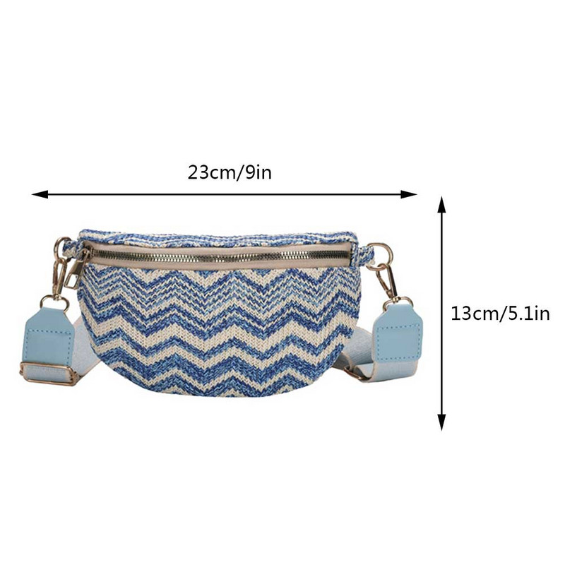 Γυναικεία τσάντα ζώνης ριγέ Bohemian Bum Bag Ρυθμιζόμενα λουριά ώμου Fanny Pack Bumbag Πολύχρωμη τσάντα χιαστί Τσάντες στήθους