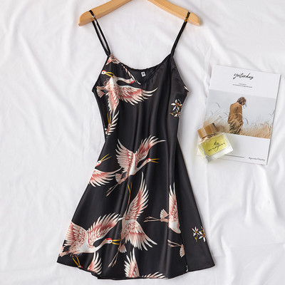 Burgundy Femei 2 buc. Seturi de rochii kimono din mătase artificială rochie de noapte cu imprimeu sexy și halat de baie Lenjerie cămașă de noapte Lenjerie de noapte de vară