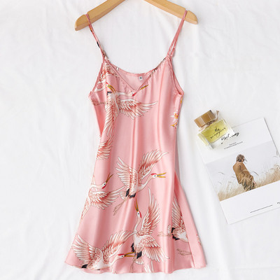 Burgundy Femei 2 buc. Seturi de rochii kimono din mătase artificială rochie de noapte cu imprimeu sexy și halat de baie Lenjerie cămașă de noapte Lenjerie de noapte de vară