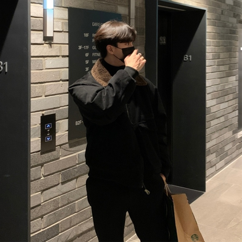 Χειμερινό μπουφάν Ανδρικό Ζεστό Μόδα Παχύ Μαύρο Μπουφάν Ανδρικά Μαλλιά Ανδρικά ρούχα Κορεατικά Φαρδιά Χοντρό Κοντό Παλτό Ανδρικά Ρούχα M-2XL