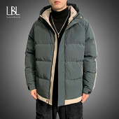 LBL Winter Casual Ανδρικά Παλτό Πάρκα Μόδα Μπουφάν με κουκούλα Παχύ ζεστό ανδρικό streetwear Πάρκα αντιανεμικά εξωτερικά ενδύματα Ανδρικά ρούχα