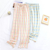 Fdfklak Jaunas Sieviešu Vasaras Modal Plaidas Bikses Mājas Bikses Pavasara Rudens Pidžamas Bikses Ārā Valkā Miega Pantalones