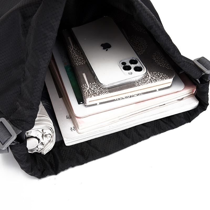 Γυναικεία τσάντα με κορδόνια μόδας υψηλής ποιότητας ελαφρύ νάιλον πτυσσόμενο σακίδιο πλάτης Μεγάλης χωρητικότητας Γυναικεία αθλητική τσάντα Σακίδιο πλάτης αγορών