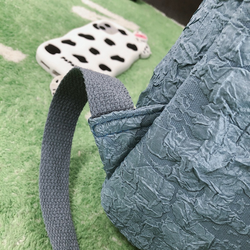 Fashion Pleated Bubble Fabric Grils Σχολικό σακίδιο πλάτης Υψηλής ποιότητας ύφασμα + PU γυναικείο σακίδιο πλάτης όμορφο στυλ για κορίτσια Σακίδιο πλάτης ταξιδίου