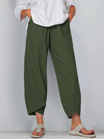 Fashion New Pantalones De Mujer M-5XL Plus Size Sleepwear Γυναικεία Φαρδιά βαμβακερά λινά πιτζάμες Παντελόνι Άνοιξη Φθινόπωρο για το σπίτι Φόρεμα για το σπίτι