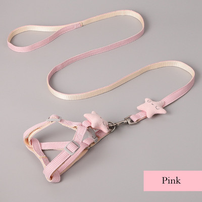 Βραδινό λουρί με λουρί σκύλου Σετ γιακά με φιόγκο Ρυθμιζόμενο Χαριτωμένο λουρί για σκύλους για μικρό, μεσαίο λουρί για κατοικίδιο ζώο γάτας, εξωτερικό περίπατο