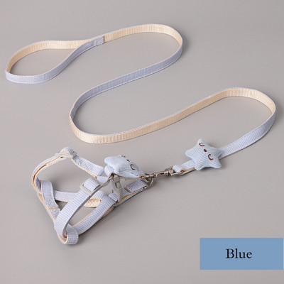 Βραδινό λουρί με λουρί σκύλου Σετ γιακά με φιόγκο Ρυθμιζόμενο Χαριτωμένο λουρί για σκύλους για μικρό, μεσαίο λουρί για κατοικίδιο ζώο γάτας, εξωτερικό περίπατο