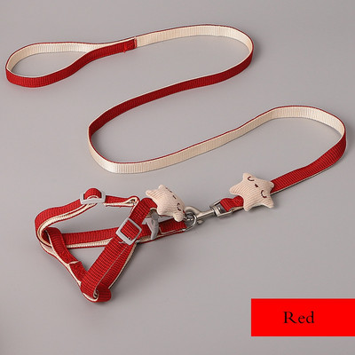 Βραδινό λουρί με λουρί σκύλου Σετ γιακά με φιόγκο Ρυθμιζόμενο Χαριτωμένο λουρί για σκύλους για μικρό, μεσαίο λουρί για κατοικίδιο ζώο γάτας, εξωτερικό περίπατο