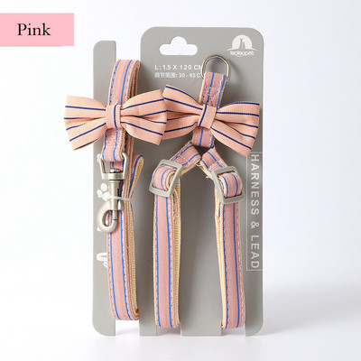 Βραδινό λουρί με λουρί σκύλου Σετ γιακά με φιόγκο Ρυθμιζόμενο Χαριτωμένο λουρί για σκύλους για μικρό, μεσαίο λουρί για κατοικίδιο ζώο γάτας, εξωτερικό περίπατο