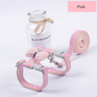 Βραδινό λουρί με λουρί σκύλου Σετ γιακά με φιόγκο Ρυθμιζόμενο Χαριτωμένο λουρί για σκύλους για μικρό, μεσαίο λουρί για κατοικίδιο ζώο γάτας, εξωτερικό περίπατο