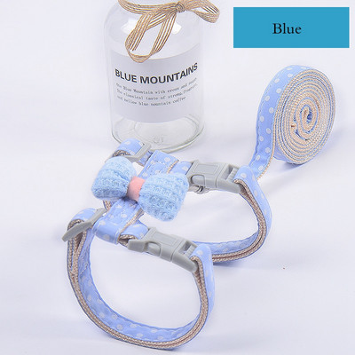 Βραδινό λουρί με λουρί σκύλου Σετ γιακά με φιόγκο Ρυθμιζόμενο Χαριτωμένο λουρί για σκύλους για μικρό, μεσαίο λουρί για κατοικίδιο ζώο γάτας, εξωτερικό περίπατο