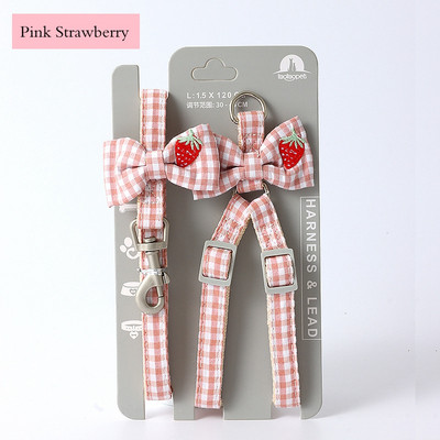 Βραδινό λουρί με λουρί σκύλου Σετ γιακά με φιόγκο Ρυθμιζόμενο Χαριτωμένο λουρί για σκύλους για μικρό, μεσαίο λουρί για κατοικίδιο ζώο γάτας, εξωτερικό περίπατο