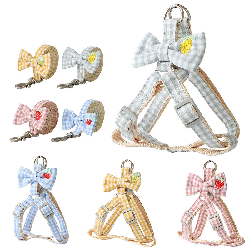 Βραδινό λουρί με λουρί σκύλου Σετ γιακά με φιόγκο Ρυθμιζόμενο Χαριτωμένο λουρί για σκύλους για μικρό, μεσαίο λουρί για κατοικίδιο ζώο γάτας, εξωτερικό περίπατο