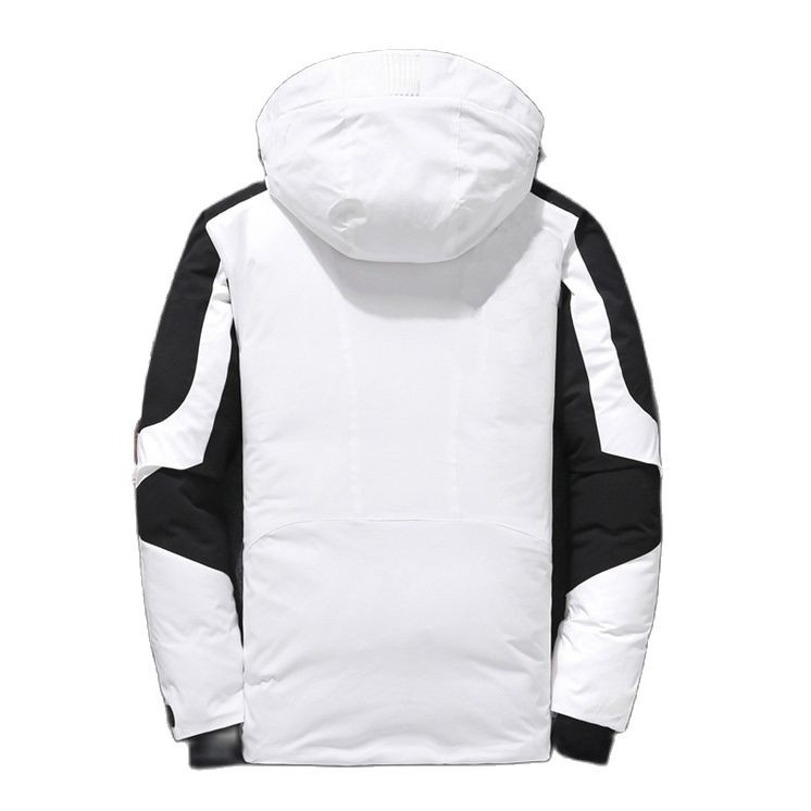 2022 m. Nauja vyriška pūkinė striukė lauko žiemos slidinėjimo kostiumas jaunimo madinga pastorinta šaltai atspari trumpa pūkinė striukė vyrams su gobtuvu