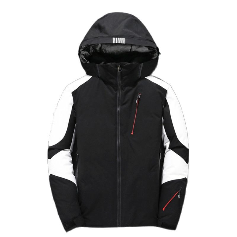 2022 m. Nauja vyriška pūkinė striukė lauko žiemos slidinėjimo kostiumas jaunimo madinga pastorinta šaltai atspari trumpa pūkinė striukė vyrams su gobtuvu