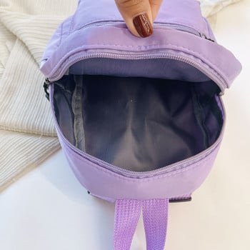 Ежедневна найлонова дамска мини раница Модна едноцветна преппи стил Ученически чанти Дамски малки туристически раници Раници