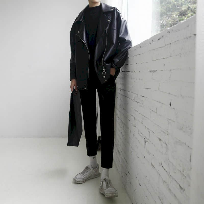 Motociklistička kožna muška ženska korejska labava prevelika jakna mladenačka kratka jakna za par ulična moda cool odjeća hiphop odjeća