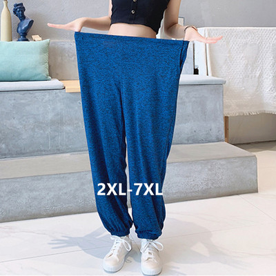 2XL-7XL Нови плетени памучни дамски домашни дрехи Спално облекло с големи размери Пижами Панталони Женски свободни широки панталони брюки женски