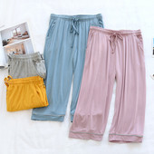 Modaalsed magamisriided Seitsme punktiga pidžaamapüksid Naiste avarad konditsioneeriga püksid suvised kõrge vöökohaga spordialad vabaaja koduriided