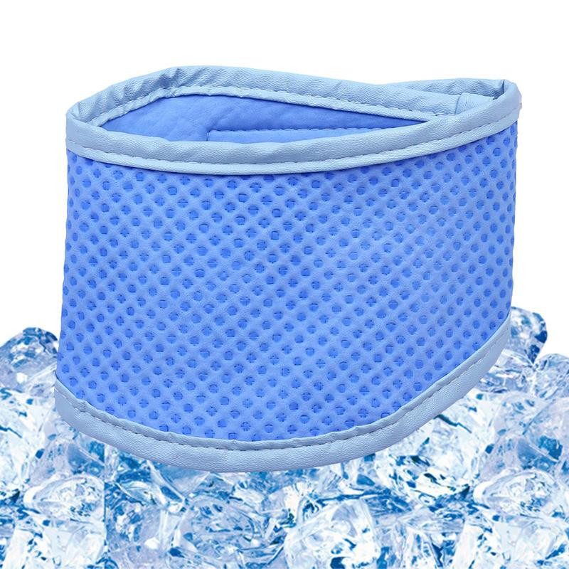 Ρυθμιζόμενο κολιέ με κολάρο πάγου μπαντάνα σκύλου για σκύλους κατοικίδιο ζώο Καλοκαιρινό δροσερό κολάρο πάγου Αναπνεύσιμο κασκόλ ψύξης μπαντάνα για σκύλους