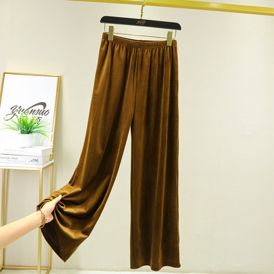 Pantaloni de pijama casual din catifea pentru femei Pantaloni noi de toamnă iarnă Pantaloni largi de acasă Pantaloni drepți