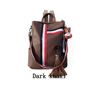 2022 Νέα πολυτελή γυναικεία σακίδια πλάτης Δερμάτινη φούντα υψηλής ποιότητας Σακίδιο πλάτης για κορίτσια Σχολικές τσάντες κορδέλα μεγάλη Τσάντα ώμου Τσάντα ταξιδιού