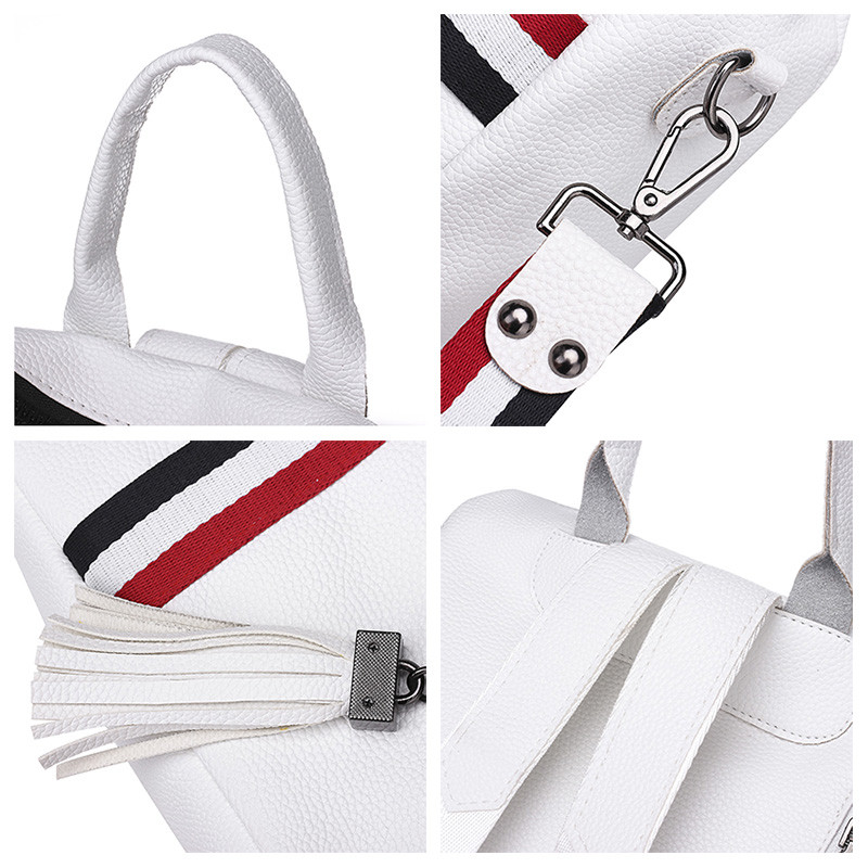 2022 Νέα πολυτελή γυναικεία σακίδια πλάτης Δερμάτινη φούντα υψηλής ποιότητας Σακίδιο πλάτης για κορίτσια Σχολικές τσάντες κορδέλα μεγάλη Τσάντα ώμου Τσάντα ταξιδιού