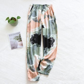 Fdfklak Casual Pantalones De Mujer Printing Loose Sleepwear Παντελόνι Γυναικείο Βαμβακερό Rayon Φορέστε Πιτζάμες Παντελόνι Γυναικείο Παντελόνι