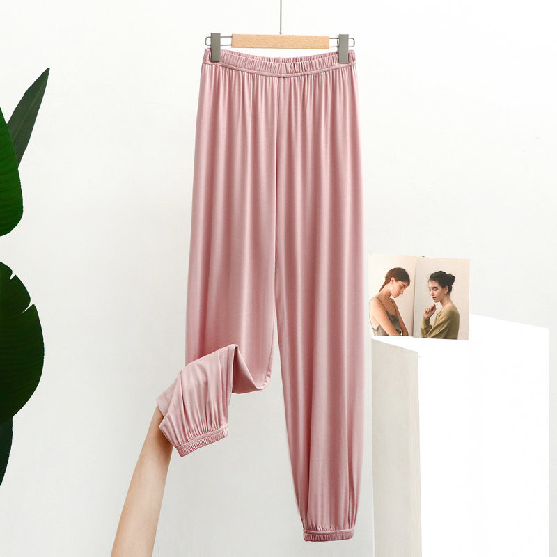 Pantaloni de pijama de damă cu talie înaltă, modal, de dimensiuni mari, pantaloni pentru femei, primăvară, toamnă