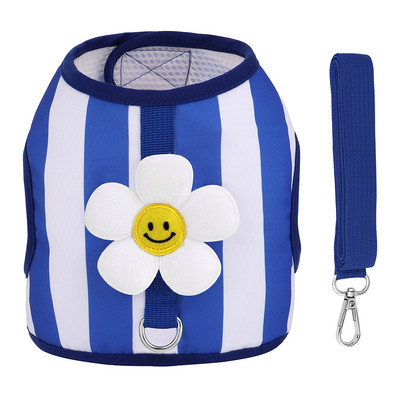 Χαριτωμένο σετ λουριών με λουρί για κουτάβι σκύλου Daisy Nylon Small Dogs Διχτυωτό λουρί για σκύλους με Walking Lead Stripe γιλέκο για κατοικίδια για Chihuahua Yorkie