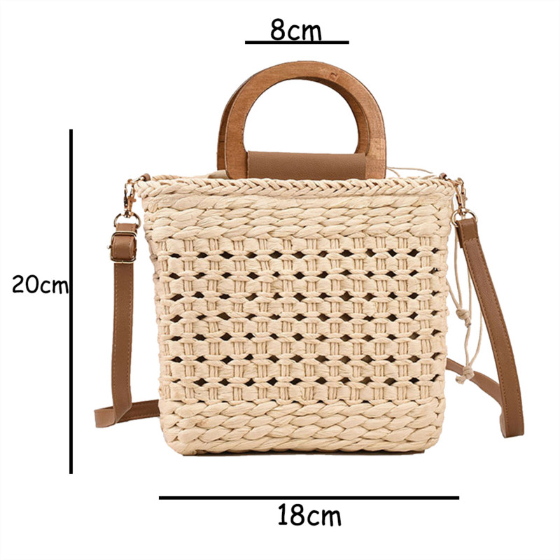 Unistybag Straw τσάντα παραλίας Γυναικεία Bohemian Woven Τσάντα ώμου Ρετρό Χειροποίητες τσάντες Γυναικείες τσάντες Rattan