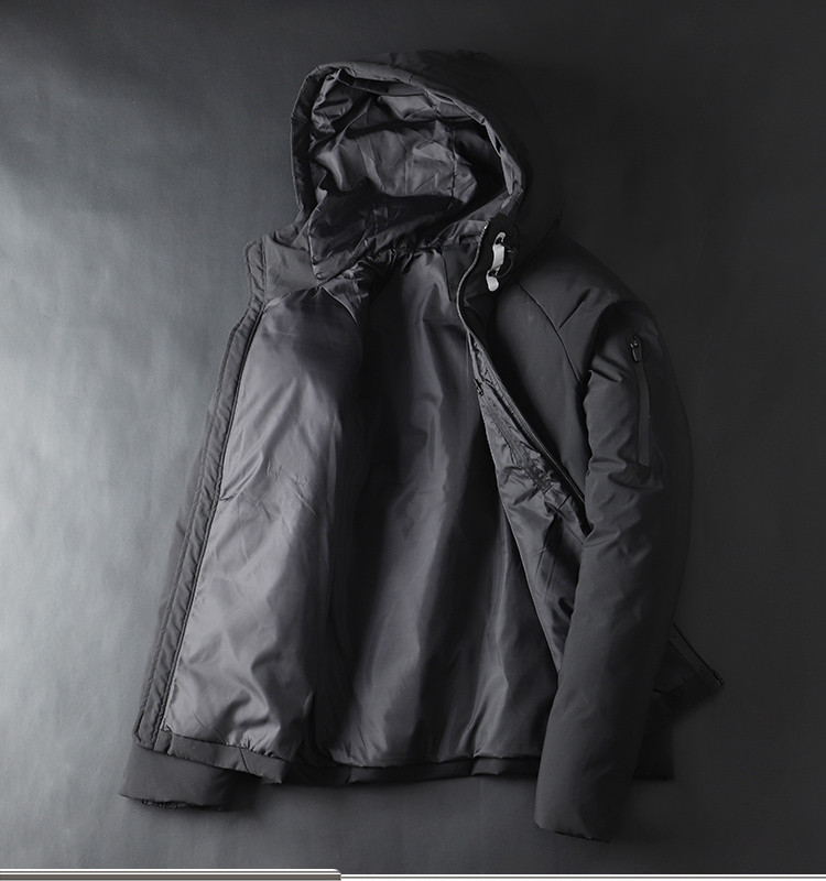 Reducere fierbinte jachete de puf rezistente la vânt pentru bărbați îmbrăcăminte exterioară de iarnă cu glugă caldă de înaltă calitate, elegante, casual, alb, jachetă căptușită pentru bărbați