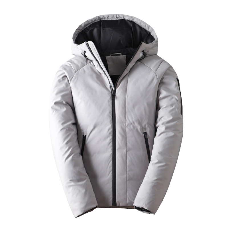 Reducere fierbinte jachete de puf rezistente la vânt pentru bărbați îmbrăcăminte exterioară de iarnă cu glugă caldă de înaltă calitate, elegante, casual, alb, jachetă căptușită pentru bărbați