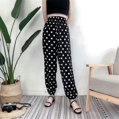 Fdfklak Široké nohavice proti komárom Voľné veľké veľkosť Lantern Pant Jar Leto Ležérne domáce pyžamá Nohavice Dámske