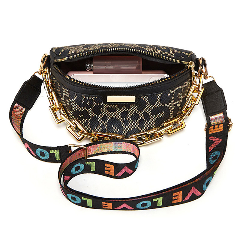Fashion Leopard τσάντες μπανάνας για γυναίκες Τσάντα στήθους Γυναικείες τσάντες χιαστί τσάντες ώμου με αλυσίδα Πακέτα μέσης Fanny γυναικεία πορτοφόλια τηλεφώνου
