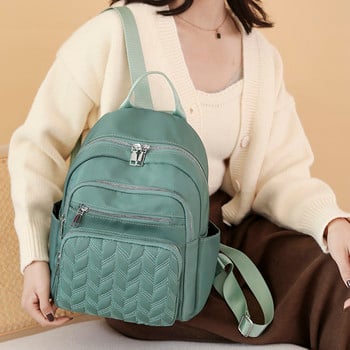 Γυναικεία αδιάβροχη σχολική τσάντα casual Oxford Backpack Γυναικεία γυναικεία τσάντα ταξιδιού SolidColor Πολλαπλές τσέπες Γυναικεία μοχίλα