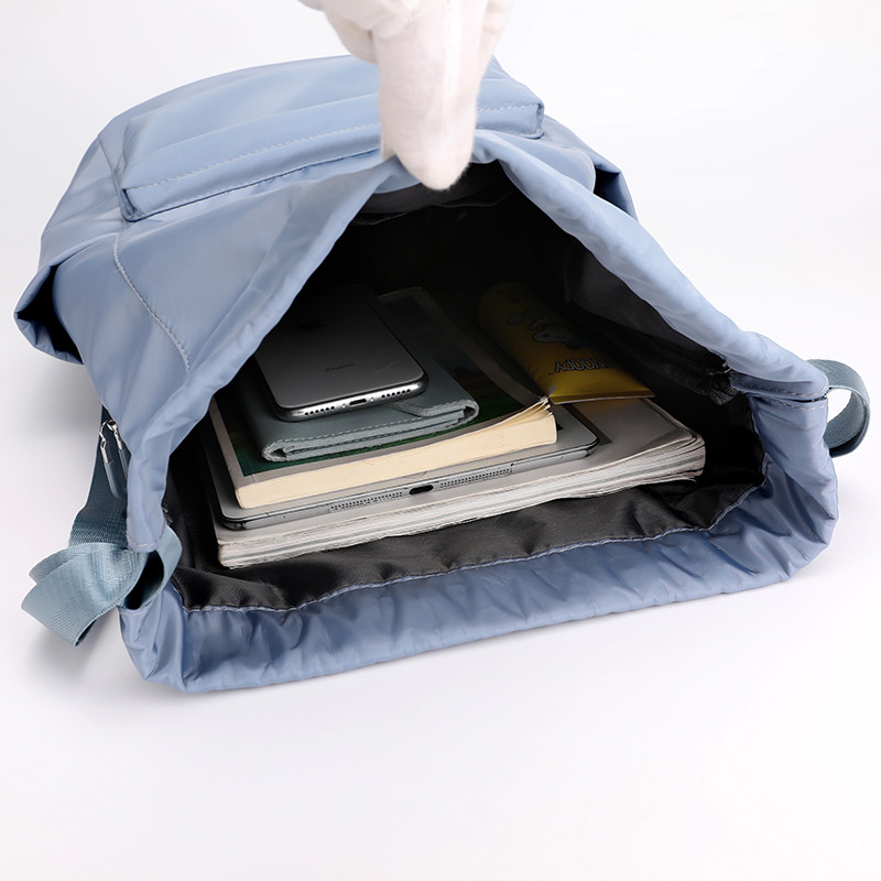 Σακίδιο πλάτης μόδας με κορδόνια για γυναίκες υψηλής ποιότητας, ανθεκτικό μαλακό ύφασμα Σχολικό σακίδιο πλάτης νάιλον μεγάλης χωρητικότητας