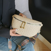 Γυναικεία τσάντα μέσης με χοντρή αλυσίδα Fanny Pack Fashion Shoulder Crossbody Τσάντες στήθους Γυναικεία τσάντα ζώνης Vintage δερμάτινη τσάντα ώμου