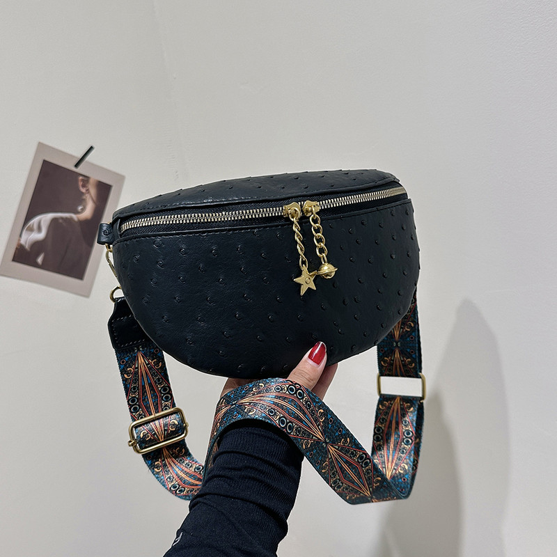 Γυναικεία τσάντα μέσης με χοντρή αλυσίδα Fanny Pack Fashion Shoulder Crossbody Τσάντες στήθους Γυναικεία τσάντα ζώνης Vintage δερμάτινη τσάντα ώμου