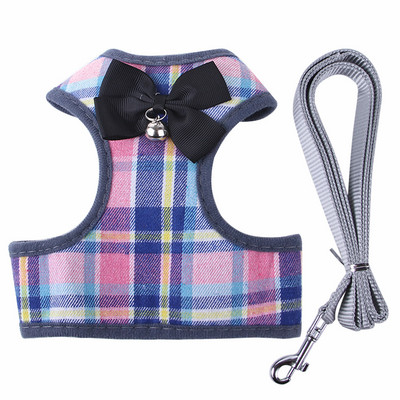 Set de ham și lesă de siguranță pentru câini de companie pentru câini de talie mică și mijlocie, hamuri pentru pisici, vestă pentru cățeluș, curea pentru piept, pug, chihuahua, buldog