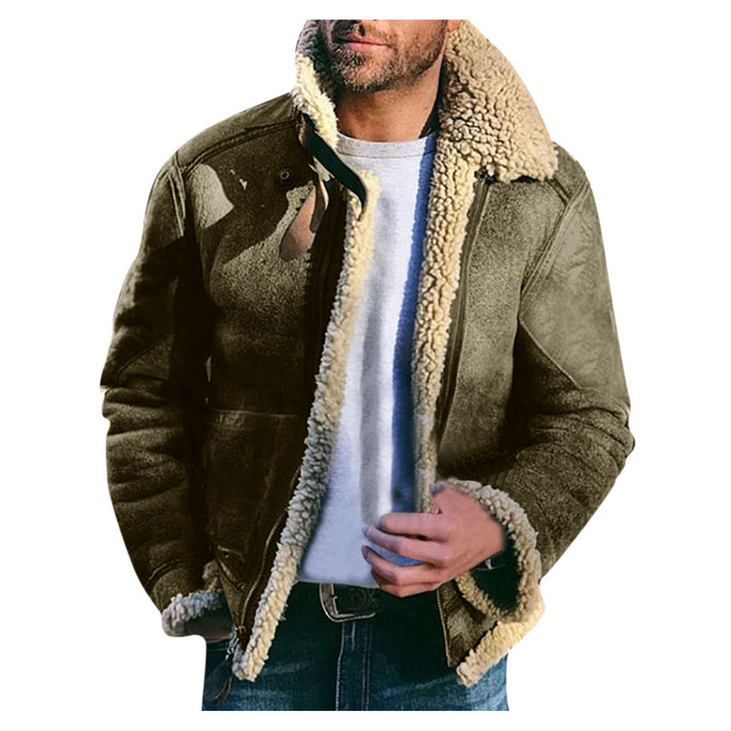 Îmbrăcăminte pentru bărbați Jachetă cu glugă pentru bărbați cu fermoar dublu Hanoră cu glugă cu glugă din lână polară, scurtă, haină de iarnă pentru bărbați, pentru jachetă mare pentru bărbați