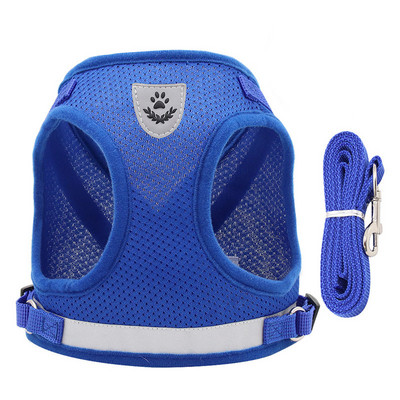 Ανακλαστικό γιλέκο λουριών για σκύλους Αναπνέον λουρί και σετ λουριών Ρυθμιζόμενο λουρί για γάτα Μικρόσωμο λουρί στήθους χωρίς τράβηγμα Τσιουάουα