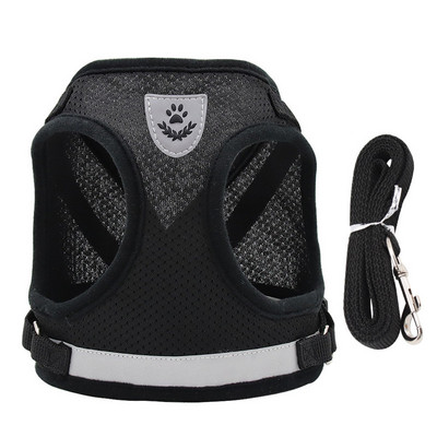 Ανακλαστικό γιλέκο λουριών για σκύλους Αναπνέον λουρί και σετ λουριών Ρυθμιζόμενο λουρί για γάτα Μικρόσωμο λουρί στήθους χωρίς τράβηγμα Τσιουάουα