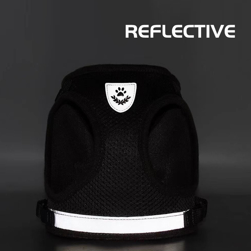 Ανακλαστικό γιλέκο λουριών για σκύλους Αναπνέον λουρί και σετ λουριών Ρυθμιζόμενο λουρί για γάτα Μικρόσωμο λουρί στήθους χωρίς τράβηγμα Τσιουάουα