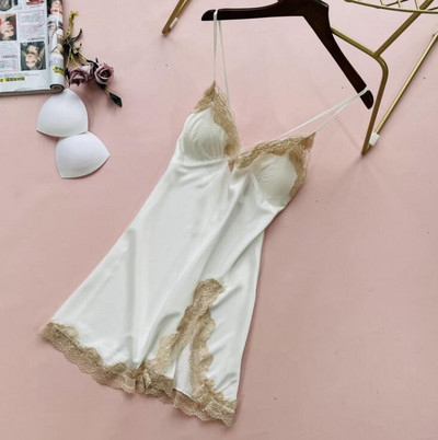 Cămașă de noapte de vară pentru femei Seturi de halate de baie Sexy din dantelă cu ornamente florale Îmbrăcat mireasa rochie de baie M-XL Casual Haine de casă