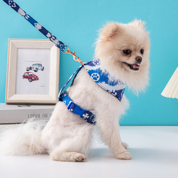 Горещи продавани консумативи за домашни любимци Куче за разходка на открито Моден комплект колан и каишка за кучета Корги Шнауцер Памук Аксесоари за кучета
